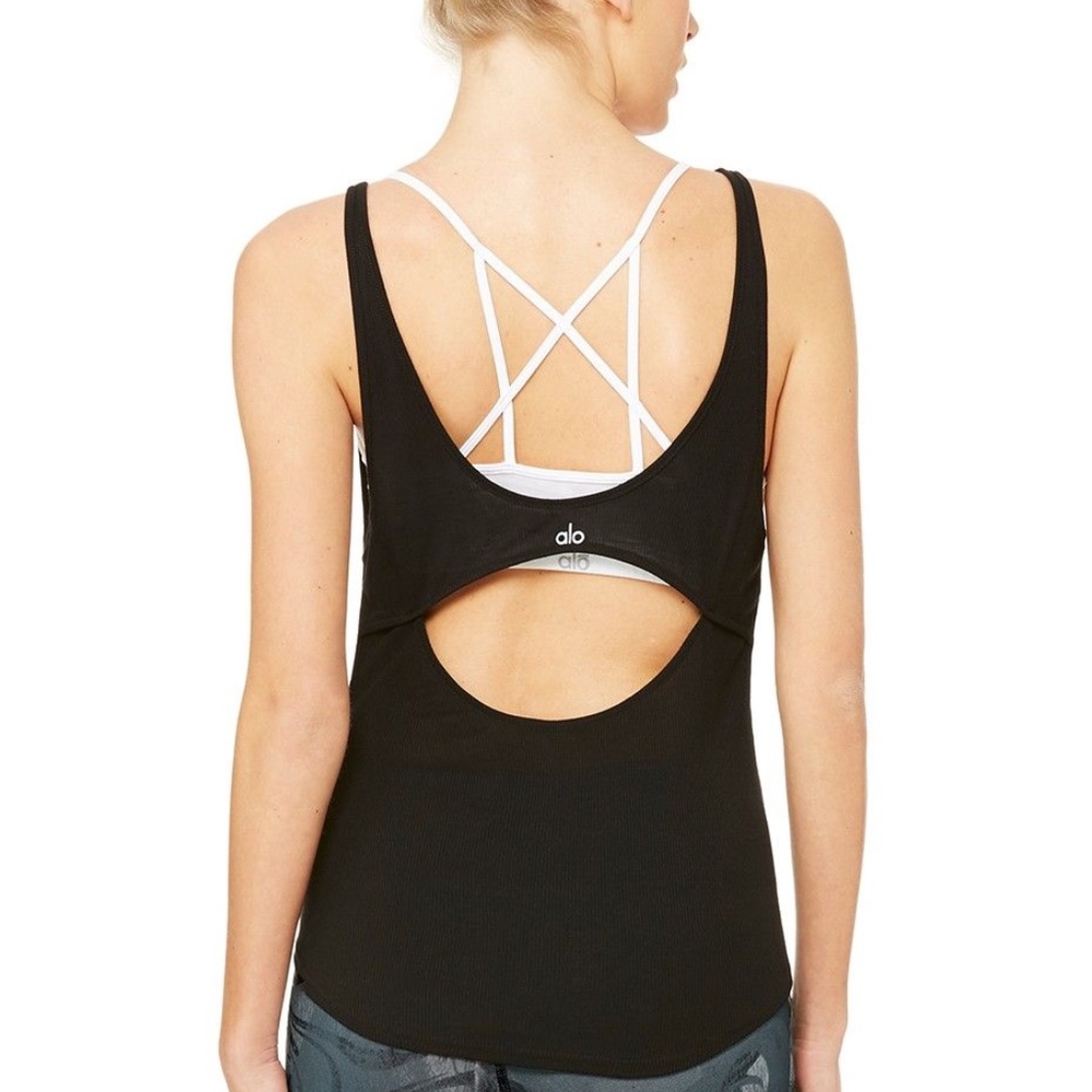 Alo Yoga Sculpt Tank Black Size L